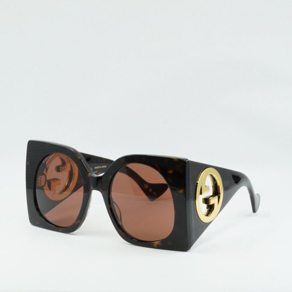 🕶️ New Gucci GG1254S 002 Sunglasses - Dark Havana Frame, Brown Lenses - Picture 3 of 10